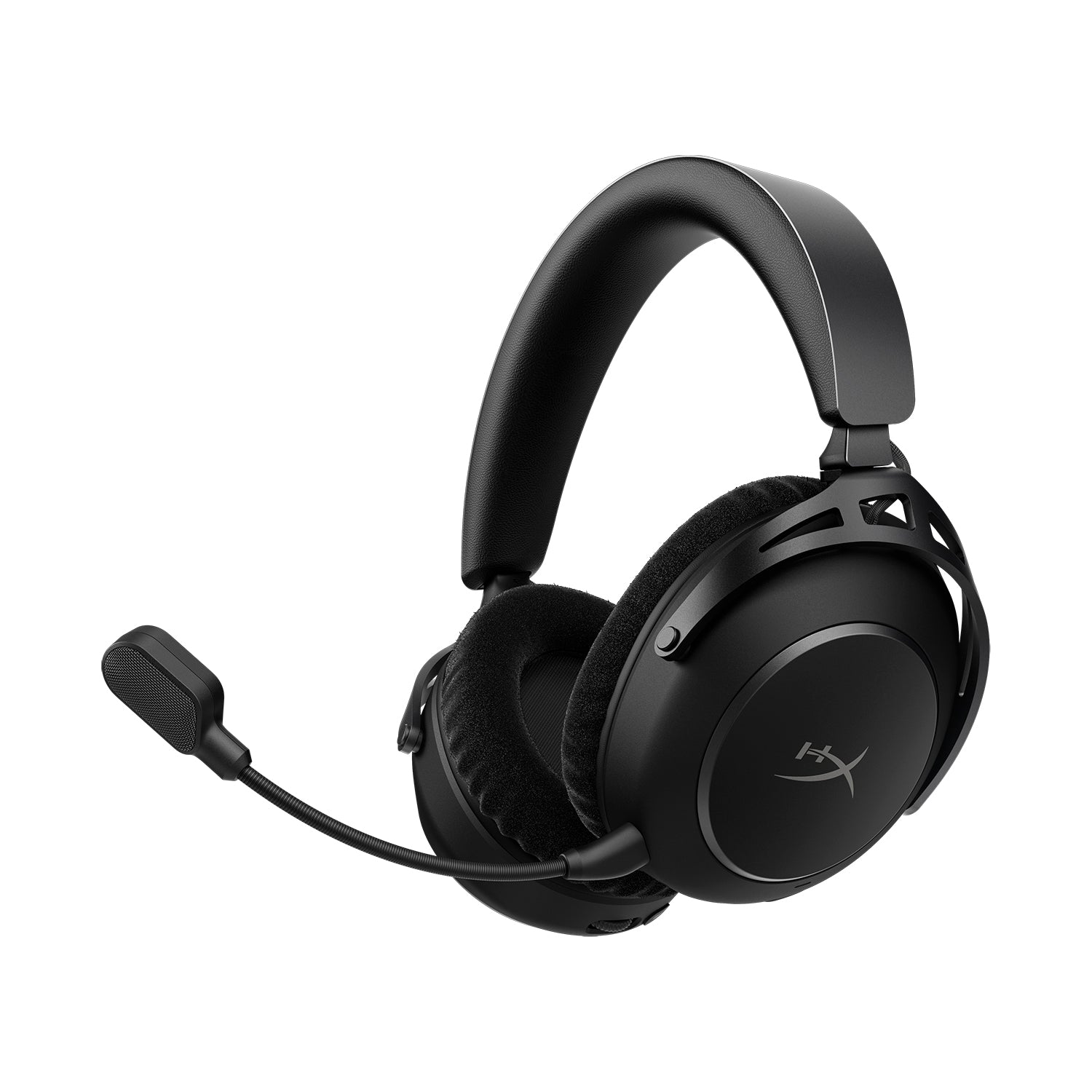 Black cloud alpha 2 wireless gaming headset with microphone on a white background